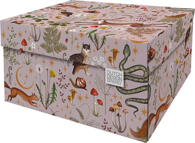 Dutch Design Brand - Dutch Design Storage Box - Opbergdoos - Opbergbox - Bewaardoos - Bosdieren - Bos - Paddestoelen - Herfst - Autumn Animals