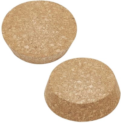 Dailygoods- Kurkstoppen Taps Toelopend - 2 Stuks - Lichtbruin/Bruin