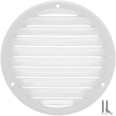125 mm Wit Ventilatierooster met Insectenbescherming - Ideaal voor Ventilatie