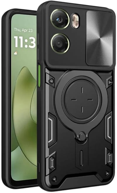 Hoesje geschikt voor Motorola Moto G06 - Techsuit CamGuard Pro Back Cover - Zwart