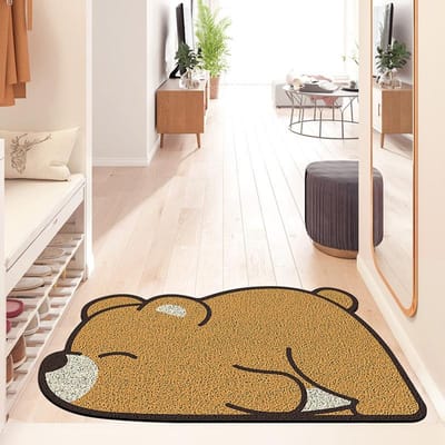Rode Feestelijke Entree Zijde Vloermat Cartoon Entree Deur Antislip Mat Entree Deurmat PVC Voetmat 45*75cm