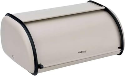Stalen Broodtrommel Beige met Botsingsvrij Deksel