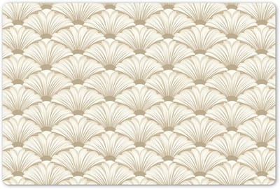 Placemats 45x30 cm - Placemat kunststof - 1 stuk - Klassiek - Art - Beige - Borden onderleggers - Decoratie voor op tafel - Keuken tafeldecoratie accessoires - Vinyl onderlegger - Tafelversiering
