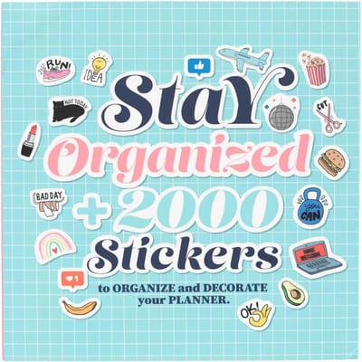 SnelShoppen - Stiker Stay Organized Stikerschrift met 2000+ Stickers voor Agenda, Planner, Decoratie, Organisatie, Kantoor, Creatief, Kleurrijk, Hand