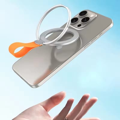 GadgetKing- Magnetische Telefoonhouder met Ring & Vingerlus – Sterke Magneet - Geschikt voor iPhone & MagSafe Compatibele Smartphone - Zwart