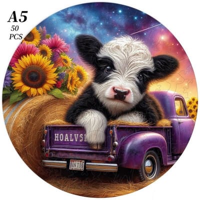 Mooie Schotse Hooglander Dier Houten Puzzel Ideaal voor Volwassenen Kinderen Hout Legpuzzel Ambachten Gevormd Verjaardagscadeau Speelgoed Puzzel