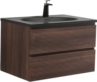 LINEA UNO - Elda 80 - Walnoot - Badmeubel - - 301733
