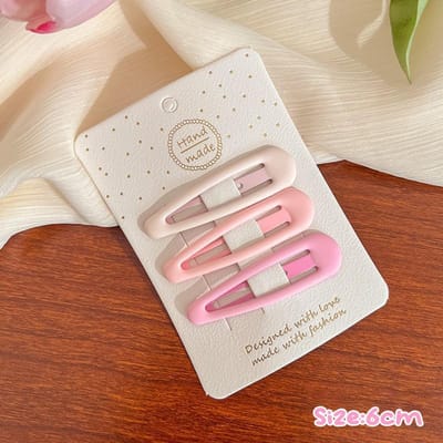 Lot de 3 mini épingles à cheveux roses givrées pour femmes et filles, accessoires décoratifs