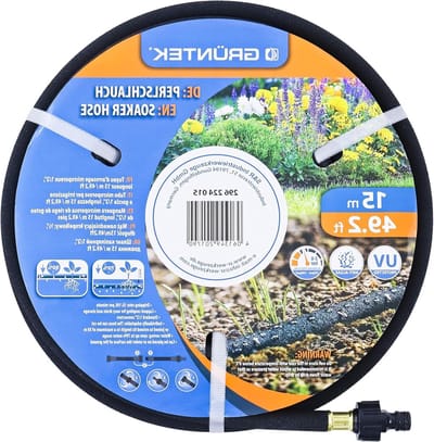 Druppelslang - Parelslang - Efficiënt Bewateren - UV & Algen Bescherming - 15 Meter - Zwart