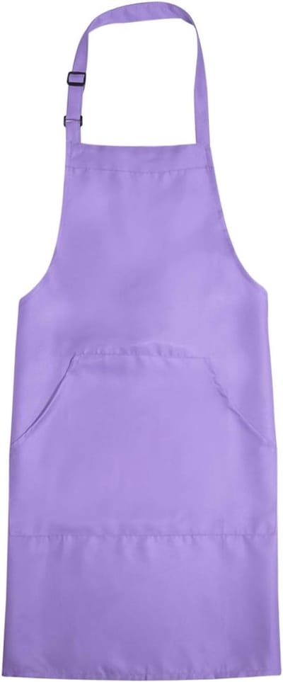 Ronte - Keukenschort 82 x 68 cm Verstelbaar Waterdicht met Lange Veters en Zakken voor Chef Mannen Vrouwen, Paars