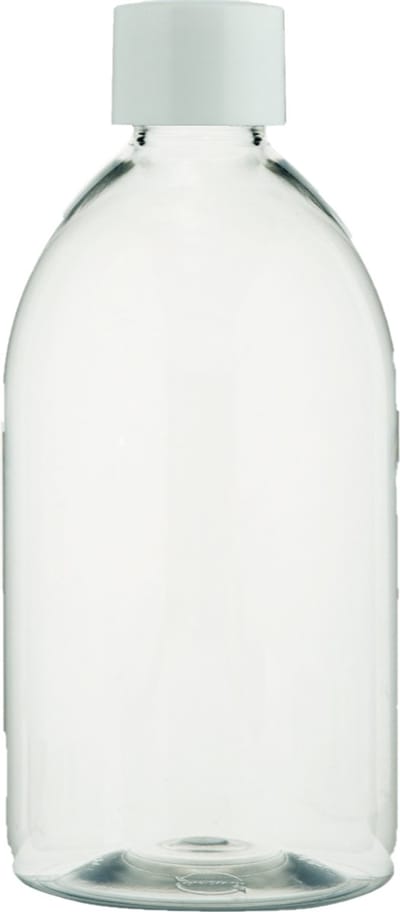 Lege Plastic Fles 500 ml PET - Transparant - met witte dop - set van 10 stuks - navulbaar - leeg