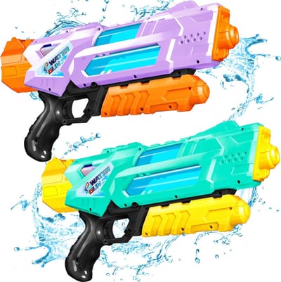 Thijox - Superwaterpistolen Set van 2 voor Volwassenen en Kinderen - 10 m Bereik - Pompfunctie met 1200 cm³ Capaciteit - Antislip Handvat - Perfect vo