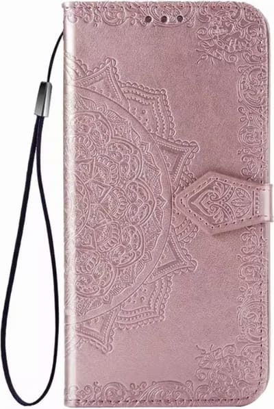 CHPN - Telefoonhoedje geschikt voor Samsung Galaxy A51 - Roze - Bookcase - Kunstleer - Hip hoesje voor jouw smartphone - Met ruimte voor pasjes