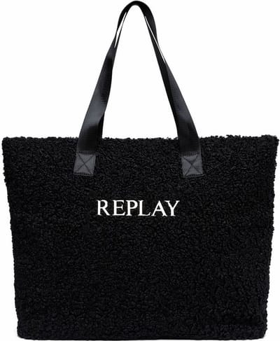 REPLAY Schoudertas Shopper Black Zwart