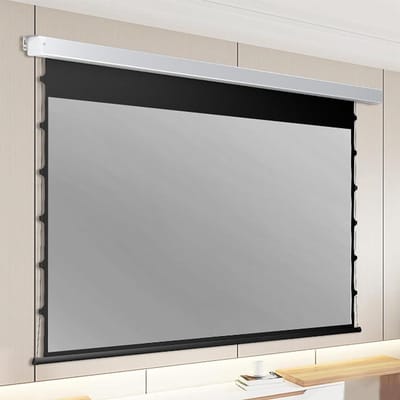 Gemotoriseerd Projectiescherm - Elektrisch Scherm Beamer - Thuisbioscoop Presentaties - 4K Ultra HD Glasvezel - 60 inch 4:3 - Wit