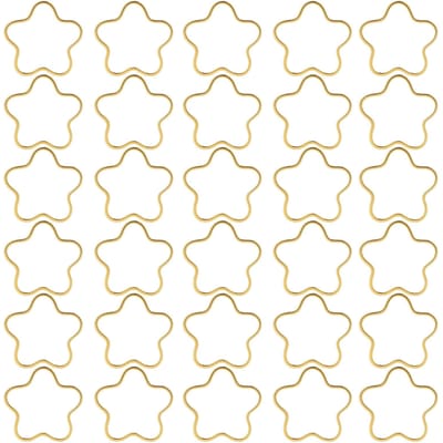30 Stuks Holle Frame Hangers Koperen Sieraden Maakbenodigdheden voor DIY Ambachten Kettingen Oorbellen Goud beige