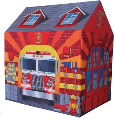Speeltent Brandweer Thema - Rode Kindertent 95x72x102 cm - Polyester - Viking Choice