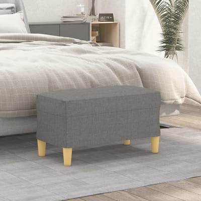 vidaXL - Bankje - 70x35x41 - cm - stof - donkergrijs