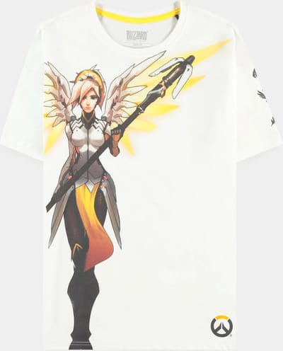 Overwatch - Mercy Heren T-shirt - M - Wit