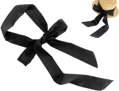 Dailygoods- Damesriem Zwart Design - Satijnen Riem - Haaraccessoire - Tailleband - Modieus - 195 cm Lengte - 4,5 cm Breedte