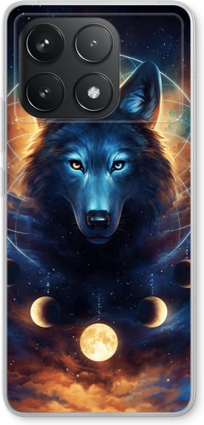 Case Company® - Hoesje geschikt voor Xiaomi Poco F6 Pro hoesje - Wolf Dreamcatcher - Soft Cover Telefoonhoesje - Bescherming aan alle Kanten en Schermrand