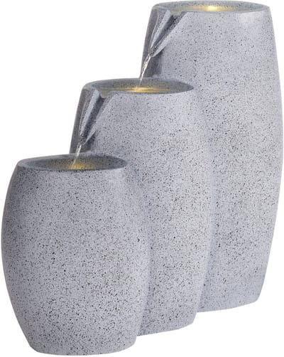ARKLE - Tuinfontein met LED - Grijs - Magnesiumoxide