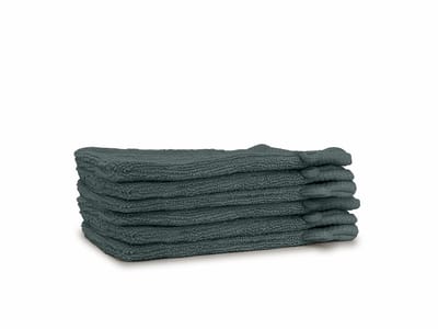 Eleganzzz Washandjes - Set van 6 - Washand 16x21cm - 420 gr/m2 - 100% Katoen - olive green