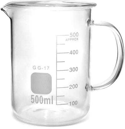 Maatbeker - Borosilicaatglas - 500 ml - Duidelijke schaal - Voor Keuken en Laboratorium