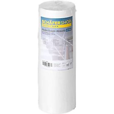 Schäfer Shop Select afdekvlies CoverGrip Absorb, 2-laags, absorberend, zelfklevende onderkant, L 50 m x B 0,5 m, wit, 1 rol