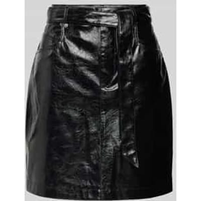 Minirok in leerlook, model 'Vemas'