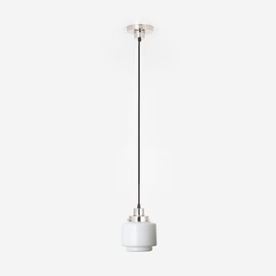 Hanglamp aan snoer Getrapte Cilinder Small 20's Nikkel - Art Deco Trade