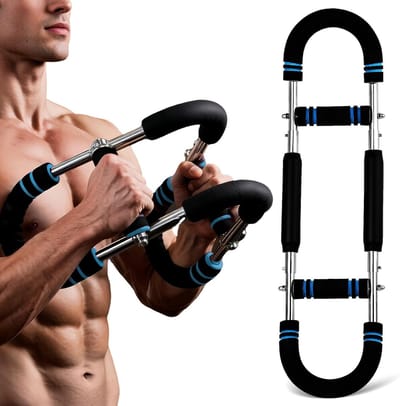 Arm Trainer voor Thuis en Kantoor, Verstelbare Weerstand tot 50 kg, Ideaal voor Biceps, Borst en Armoefeningen, Verbeter Kracht en Spiermassa