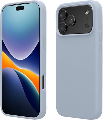 kwmobile telefoonhoesje geschikt voor Apple iPhone 17 Pro Max - Hoesje met siliconen coating - Smartphone case in mat lichtblauw