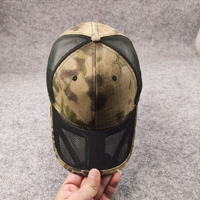Grote Hoofdomvang 62cm Zomer Ademend Mesh Baseballpet Voor Mannen Verstelbare Herenpet Casual Camouflage Outdoor Jungle Petten Mannen XL(60-64cm) brown