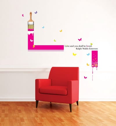 Muurstickers, decoratieve lijm, verf en liefde