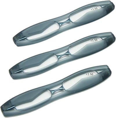 3-Pack Opvouwbare Leesbrillen +1.0 tot +3.5 Krachtige Mini Zaklezers voor Verziendheid