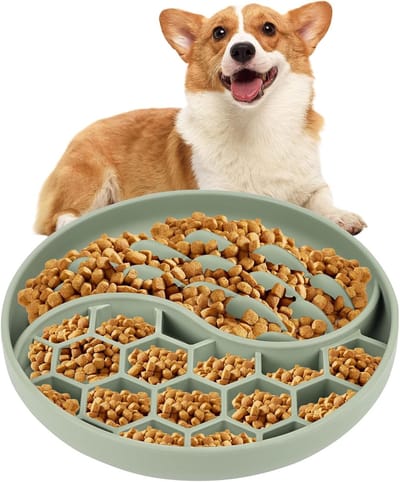 Famanu – Anti-Schrokbak voor Katten en Hond - Slow Feeder Likmat met Grote Zuignappen - Langzame Voeding - 20 cm