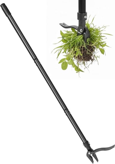 Onkruidsteker - Onkruidverwijderaar - Tuinonderhoud - Rugvriendelijk staand - 100 cm - Zilver