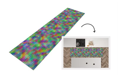Keukenloper - Loper keuken - Psychedelic - Patronen - Regenboog - 200x50 cm - Keukenloper vinyl