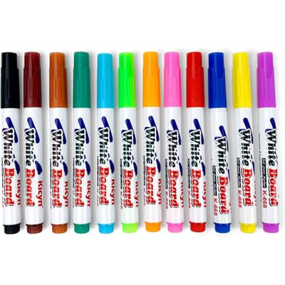 8 12 Stuks Magische Waterverf Pen Speelgoed Whiteboard Dry Erase Pen White Board Marker Student Kinderen Tekenpen wit