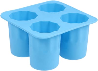VHV - IJsblokjesvorm - siliconen shotglasvorm 4 cup-compartimenten - 4 cup - voor whisky, cocktails, ijskoffie en feestjes