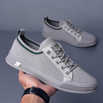 Nieuwe Heren Casual Schoenen Ademende Mesh Sneakers Dunne Eénvoets Veelzijdige Studentenschoenen Heren 43