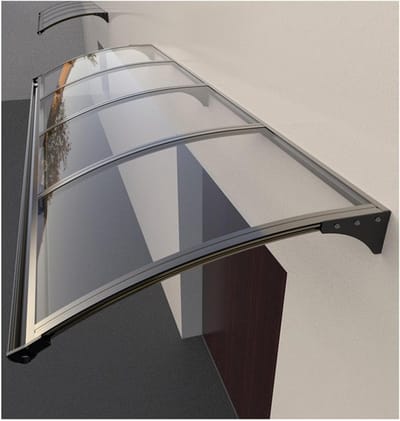 Buitenluifel Deur - Regenscherm Overkapping - Droge Entree Houden - Verbeterde Afwatering - 60x150cm - Transparant Wit
