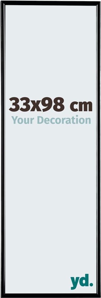 Your Decoration - Fotolijst 33x98 cm - Kunststof - Zwart Hoogglans - Evry