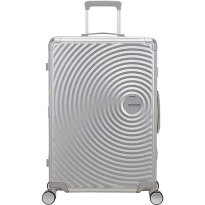 American Tourister Soundbox Alu Spinner 75 / 28 TSA Trolley Silver Lichtgrijs 77cm