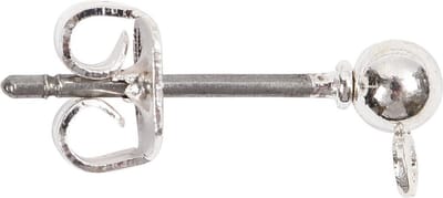 Oorsteker, L: 13 mm, verzilverd, 100 stuk/ 1 doos