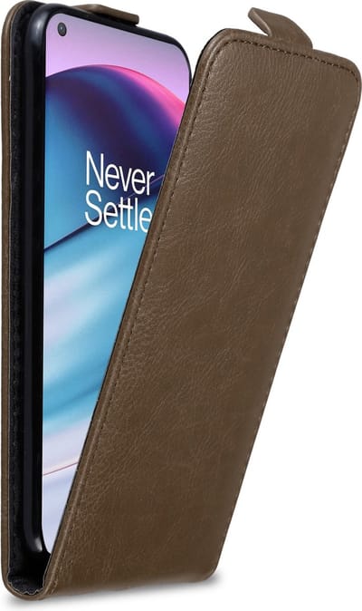Cadorabo Hoesje geschikt voor OnePlus Nord CE 5G in KOFFIE BRUIN - Beschermhoes in flip design Case Cover met magnetische sluiting