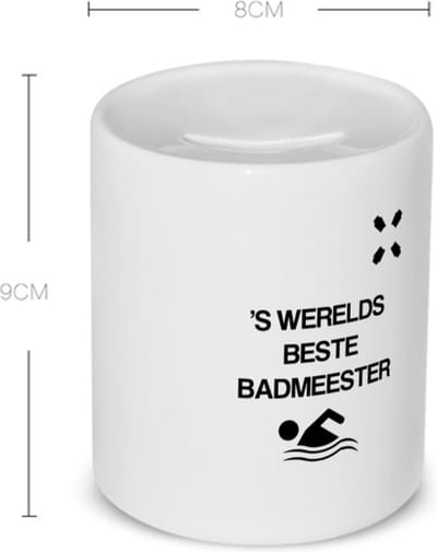 Akyol - badmeester Spaarpot - Badmeester - badmeesters - 's werelds beste badmeester - zwemmen - zwemdiploma - cadeau - kado - gift - geschenk - vaderdag - lifeguard - 350 ML inhoud