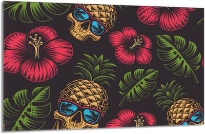 TMK ArtDeko - Snijplank - 80x52 cm - Ananas - Gehard Glas