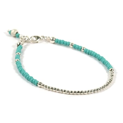 Heaven Eleven - dames - Enkelbandjes - zilver - 925 - Turkoois - 1mm - 25cm